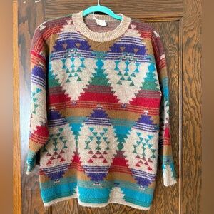 Vintage Needles & Yarn Southwest Knit Sweater – Made in USA – Size L
